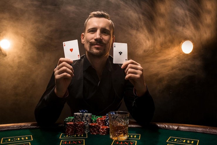 Meja live casino modern dengan dealer ramah menyapa pemain